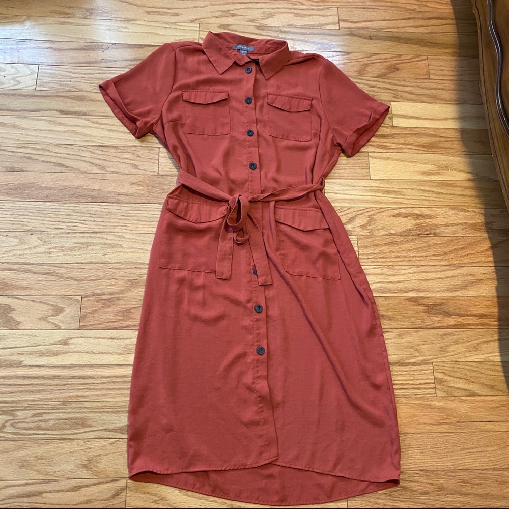 Utility Midi Shirt Dress